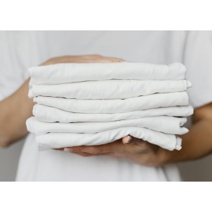 King Size κατωσέντονο από 100% βαμβακερό σατέν, Λευκό, Premium Hotel, 240 κλωστές, 280x280 cm ή 300x280 cm