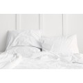 King Size κατωσέντονο από 100% βαμβακερό σατέν, Λευκό, Premium Hotel, 240 κλωστές, 280x280 cm ή 300x280 cm 2